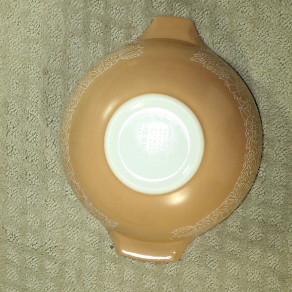 Vtg Pyrex Woodland Mixing Bowl Set of 4 Brown Floral 1970s 441, 442, 443, 444 - Picture 11 of 15